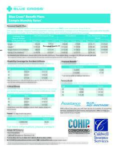 Sample Monthly Rates* Personal Health Plan Sample plan rates for regular and enhanced extended health care (EHC), basic prescription drugs & dental  Coverage Type