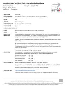 Goat IgG-heavy and light chain cross-adsorbed Antibody Donkey Polyclonal Conjugate  DyLight® 650