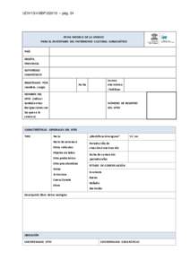 UCH/13/4.MSP[removed] – pág. 34  FICHA MODELO DE LA UNESCO PARA EL INVENTARIO DEL PATRIMONIO CULTURAL SUBACUÁTICO PAÍS REGIÓN,