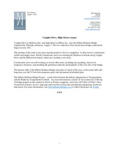 News Release August 7, 2014 Will Wingfield INDOT[removed]