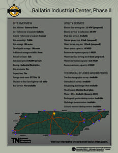 Gallatin Industrial Center, Phase II  TENNESSEE SITE OVERVIEW
