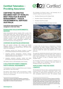 Pollution / Sustainability / Veolia Environmental Services / Tarago /  New South Wales / Food waste / Waste Management /  Inc / Waste minimisation / Waste management / Municipal solid waste / Environment / Veolia / Waste