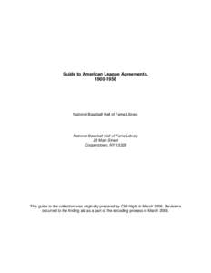 BA MSS 30 American League Agreements