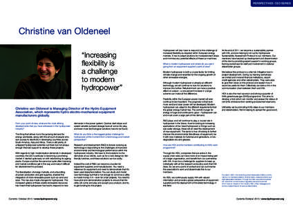 PERSPECTIVES: CEO SERIES  Christine van Oldeneel “Increasing flexibility is a challenge