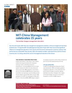 global impact  china MIT Sloan MIT-China Management
