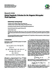 Hindawi Publishing Corporation Discrete Dynamics in Nature and Society Volume 2013, Article ID[removed], 6 pages http://dx.doi.org[removed][removed]Research Article