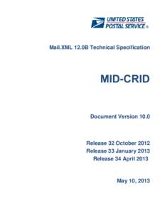 Mail.XML 12.0B Technical Specification  MID-CRID Document Version 10.0
