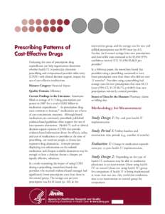Prescribing Patterns of Cost-Effective Drugs