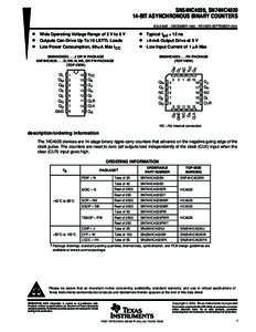 	   
  
  SCLS158E − DECEMBER 1982 − REVISED SEPTEMBER[removed]D Wide Operating Voltage Range of 2 V to 6 V