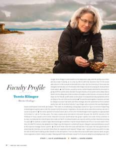 Dr. Terrie Klinger, UW professor, at Friday Harbor Labs on[removed]C[removed]Karen Orders Photography