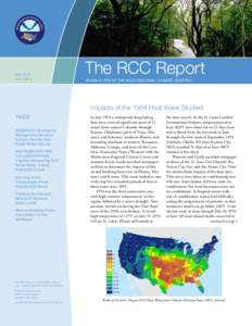 May 2010 Vol 1 No 4 The RCC Report newsletter of the NOA A Regional Climate Centers