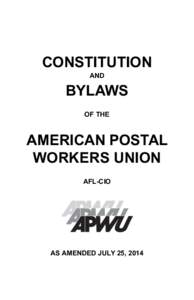 CONSTITUTION AND BYLAWS OF THE