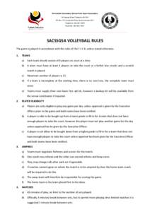 SA Catholic Secondary School Girls Sport Association 116 George Street Thebarton SA 5031 PO Box 179 Torrensville Plaza South Australia 5031 Telephone: ([removed]Facsimile: ([removed]