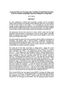 Compacted Oxide Layer Formation under Conditions of Limited Debris Retention at the Wear Interface during High Temperature Sliding Wear of Superalloys Ian A. Inman