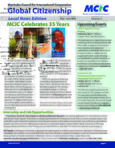 Manitoba Council for International Cooperation  Global Citizenship Local News Edition  May - June 2009