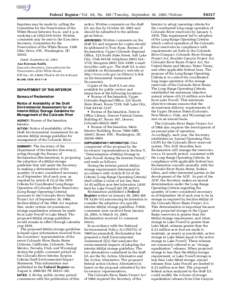 Federal Register / Vol. 68, No[removed]Tuesday, September 30, [removed]Notices Inquiries may be made by calling the Committee for the Preservation of the White House between 9 a.m. and 4 p.m. weekdays at[removed]–6344. W