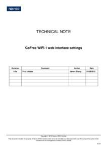 TECHNICAL NOTE  GoFree WIFI-1 web interface settings Revision 0.0a