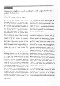 5r  Abusing the elephant: pseudo-specification and prognostication in ancient elephant lorc Merlin Peris Faculty of Arts, University of