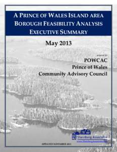 A PRINCE OF WALES ISLAND AREA BOROUGH FEASIBILITY ANALYSIS EXECUTIVE SUMMARY May 2013 prepared for