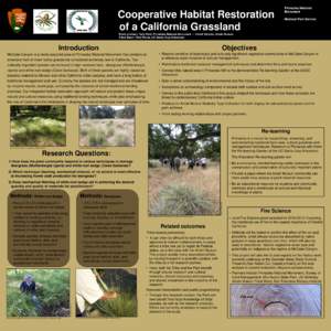 Cooperative Habitat Restoration of a California Grassland Pinnacles National Monument National Park Service
