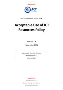 Acceptable Use of ICT Resources Policy