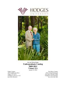 Earl and Thelma Hodges  Undergraduate Catalog[removed]Volume 21A January 14, 2010