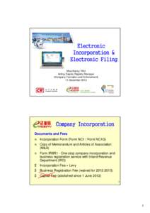 Electronic Incorporation & Electronic Filing
