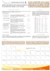 We present wavelength-dependent analysis of fractional polarization in 20 AGN jets covering 1.4 to 15 GHz. Observations were made with the NRAO VLBA. The study probes parsec-scales properties in both core and jet compone