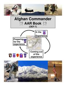 Afghan Commander AAR Book (OEF-7) In the Experience Preparing