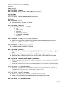 Section by Section Summary of CFD WACsREPEALED WACs WACWAC