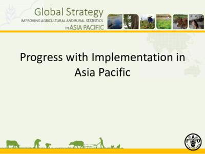 Global Strategy  IMPROVING AGRICULTURAL AND RURAL STATISTICS IN  ASIA PACIFIC