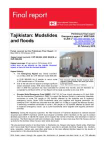 Telephone numbers in Tajikistan / Finnish Red Cross / International Red Cross and Red Crescent Movement / Public safety / Management / Kashmir earthquake / Khuroson District / American Red Cross / Emergency management