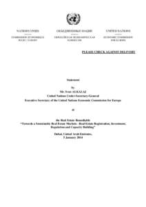 Sustainability / Environmental social science / Real estate broker / Sustainable development / Affordable housing / UNECE Population Activities Unit / Environment / Real estate / United Nations Economic Commission for Europe