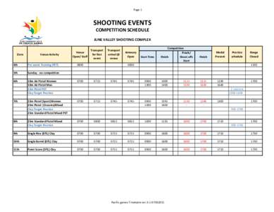 Pacific games Timetable verxlsx