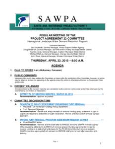 SAWPA SANTA ANA WATERSHED PROJECT AUTHORITYSterling Avenue, Riverside, California 92503 • (REGULAR MEETING OF THE