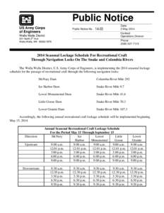 Microsoft Word - pubnt[removed]Seasoal Rec Craft Lock Schedule.doc