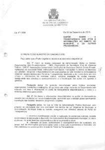 ESTADO DA PARAÍBA  MUNICÍPIO DE CABEDELO GABINETE DO PREFEITO  De 31 de Dezembro de 2013.