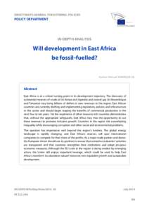 Will development in East Africa be fossil-fuelled?