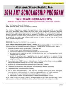 Allentown /  Pennsylvania / New York State Summer School of the Arts / Student financial aid in the United States / Education / New York / Allentown Art Festival / Culture of Buffalo /  New York