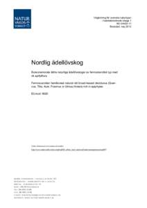 Vägledning skog - Nordlig ädellövskog