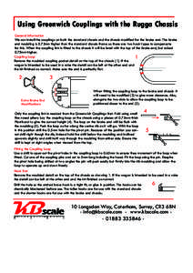 Using Greenwich Couplings with the Rugga Chassis General Information We can install the couplings on both the standard chassis and the chassis modified for the brake end. The brake end moulding is 0.75mm higher than the 