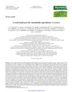 Agron. Sustain. Dev. c INRA, EDP Sciences, 2009 ! DOI: agroAvailable online at: