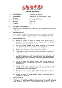 POSITION DESCRIPTION AND ANALYSIS