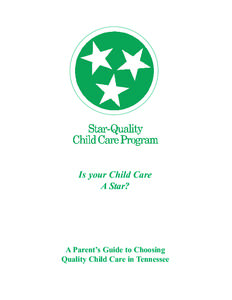 Is your Child Care A Star? A Parent’s Guide to Choosing Quality Child Care in Tennessee