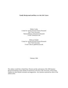 Intelligence tests / Sociology / Kinship and descent / Status attainment / Panel Study of Income Dynamics / G factor / Dalton Conley / Sibling / Socioeconomic status / Statistics / Family / Intelligence