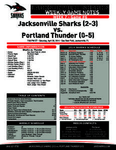 ArenaBowl XXIV / Jacksonville Sharks / Aaron Garcia / ArenaBowl XXIII / ArenaBowl / Jacksonville Sharks season / Tampa Bay Storm season / Arena Football League / American football / Indoor football