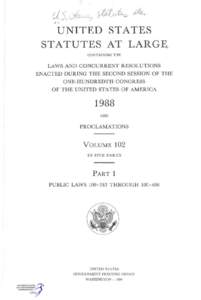 UNITED STATES STATUTES AT LARGE, CONTAINING THE LAWS AND CONCURRENT RESOLUTIONS ENACTED DURING THE SECOND SESSION OF THE