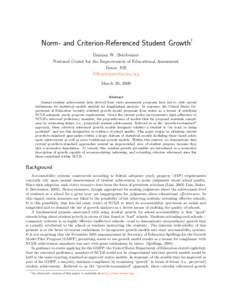 Norm- and Criterion-Referenced Student Growth