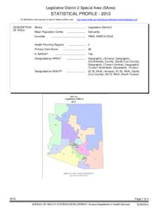 Legislative District 2 Special Area (SArea)  STATISTICAL PROFILE[removed]For definitions and sources of data in these profiles, see:  DESCRIPTION