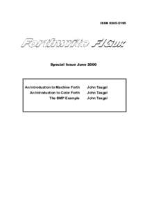 ISSNSpecial Issue June 2000 An Introduction to Machine Forth